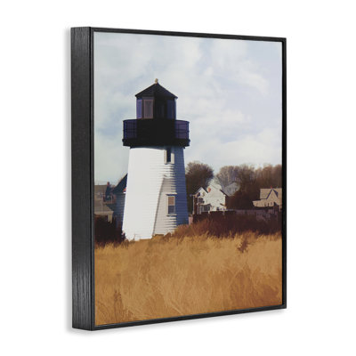  Hyannis Lighthouse Landscape Framed Giclee Art by Graffi*tee Studios