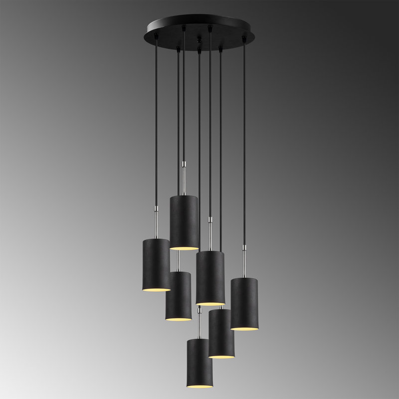 Mavek 7 - Light Cluster Pendant, Black Nickel