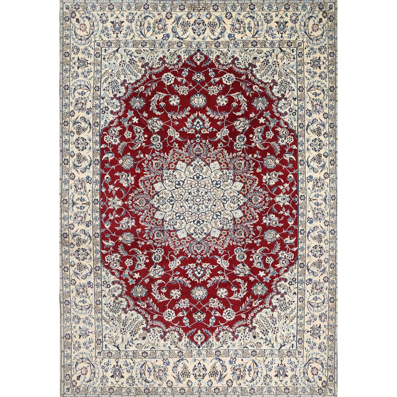 Tapis traditionnel gris / rouge Deaux, Rectangle 5 pi x 7 pi