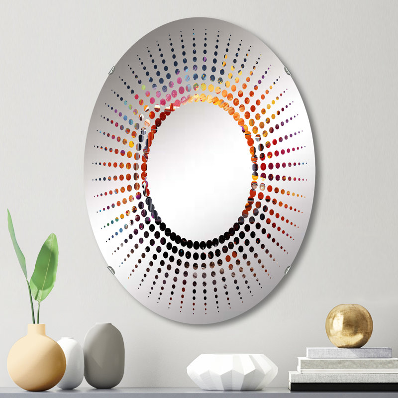 Miroir décoratif Expressionist Monster Truck Fury - Starburst | Ovale, 29,5 po x 19,6 po