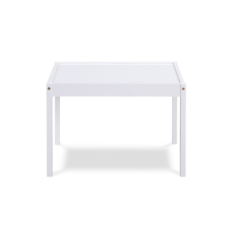 White Solid Wood Kids Table and Chair Set