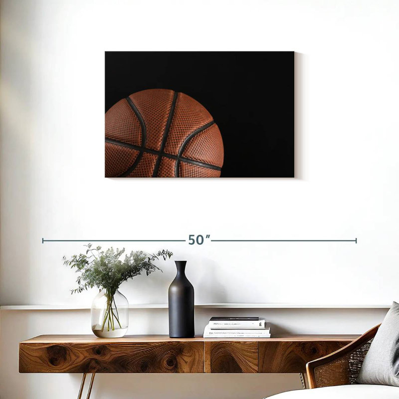 Ballon de basket-ball rétro Sireci, H 20 po x l 30 po