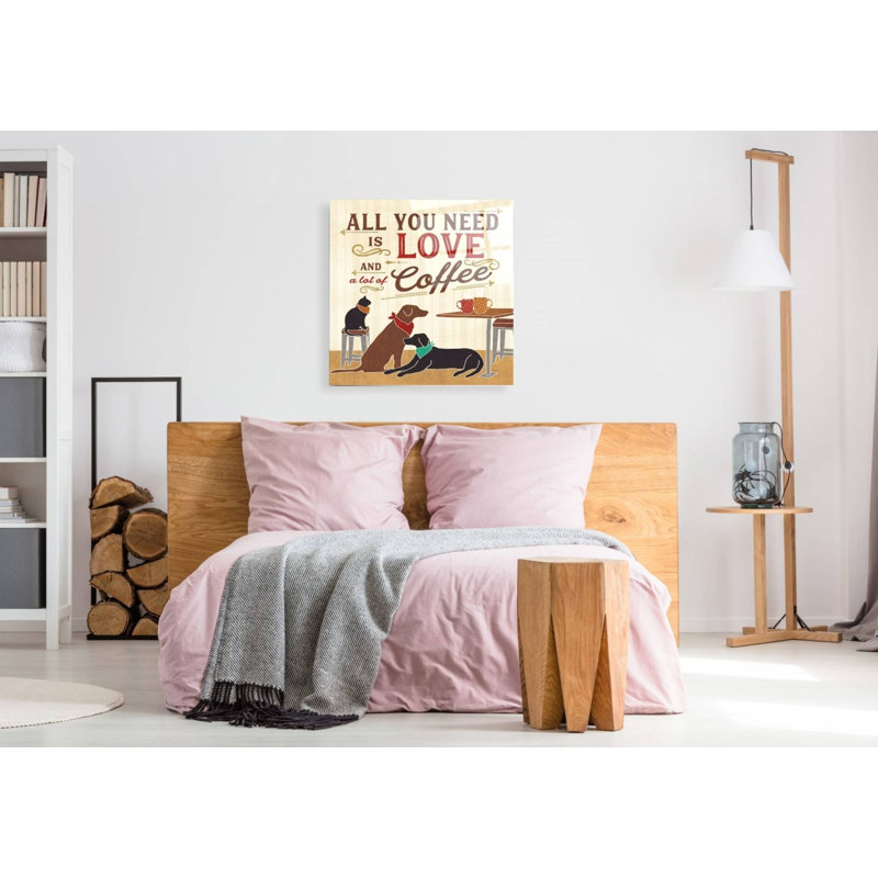 «Lark Manor ™« Coffee and Friends III »par Veronique Charron, art mural en verre acrylique, H 36 po x l 36 po