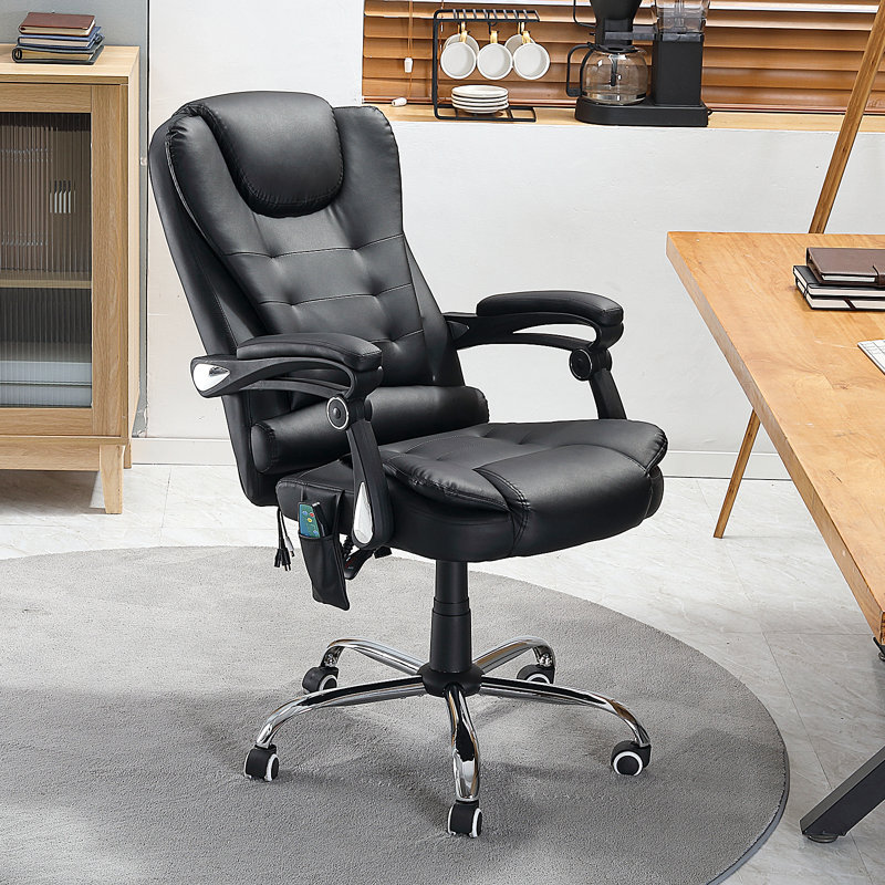Keivn Executive Chair with Headrest, Black