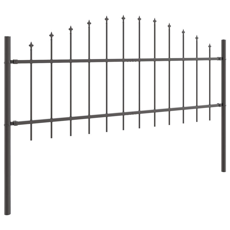 115cm H x 170cm W Iron Border Fencing