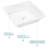16" L x 16" W Square White Ceramic Vessel Bathroom Sink