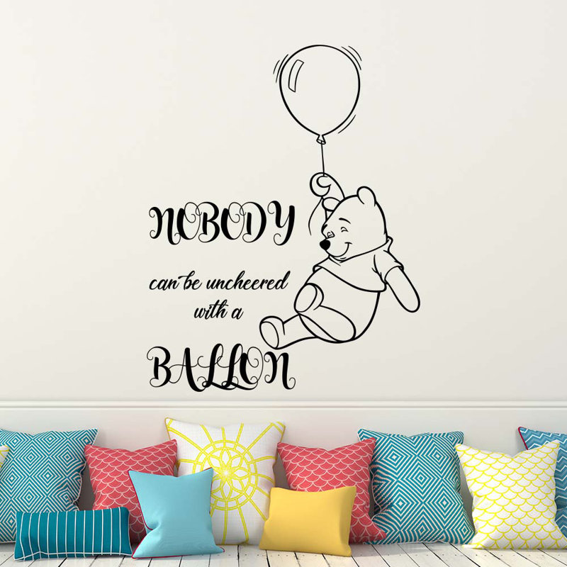 Décalcomanie murale winnie classic the pooh, Noir