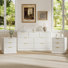 Ensemble 3 pièces commode 7 tiroirs et table de chevet 3 tiroirs