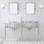 Stone Oval Console Bathroom Sink with Faucet and Overflow-1749126416