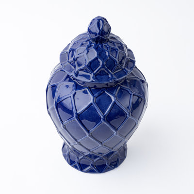 Navy Extra Large Textured Ginger Jar