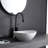 Eclisse Oval Vessel Bathroom Sink in White, 16" L x 13" W Vitreous China Modern Sink-94888455