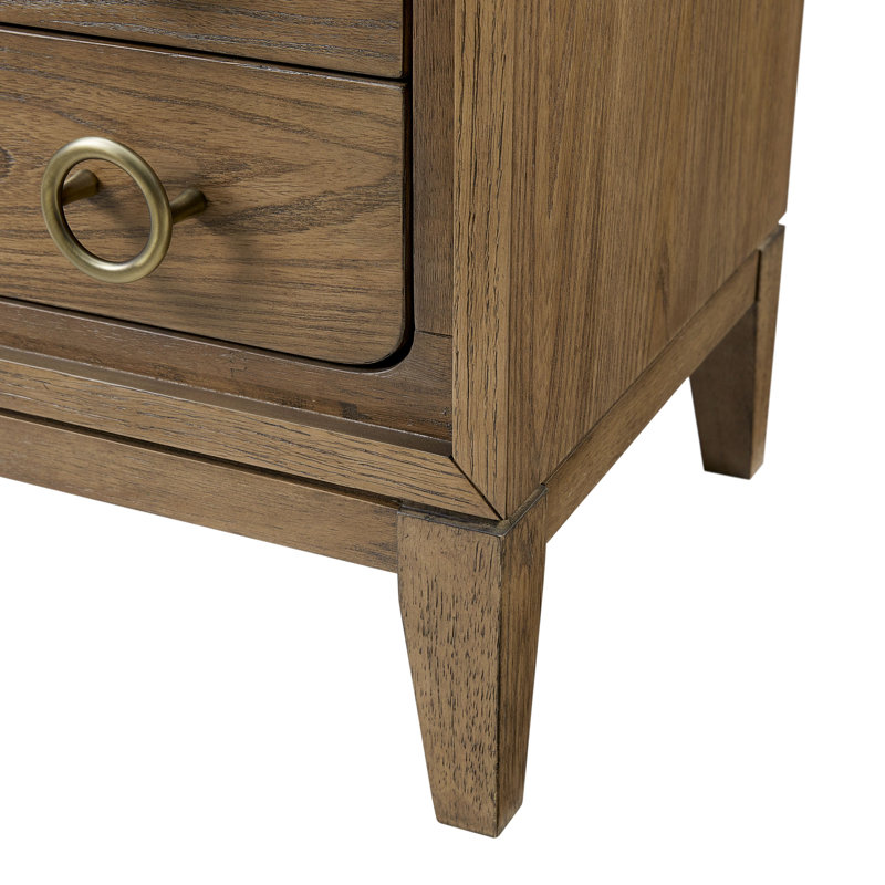 3 Drawer Nightstand With USB In Latte Finish
