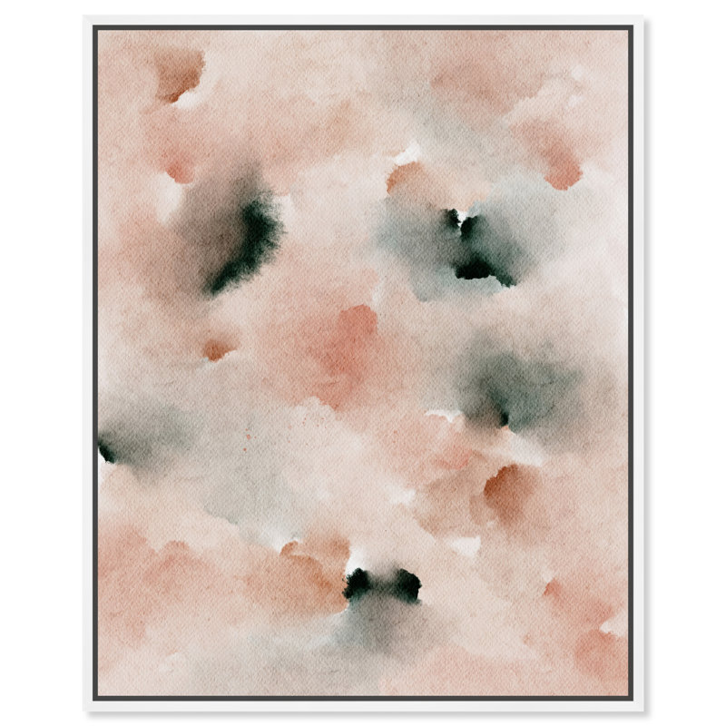 Art Remedy Smore'S Marshmallows, aquarelle encadrée, Boho Abstracts 57344, Cadre blanc, H 46 po x l 37 po