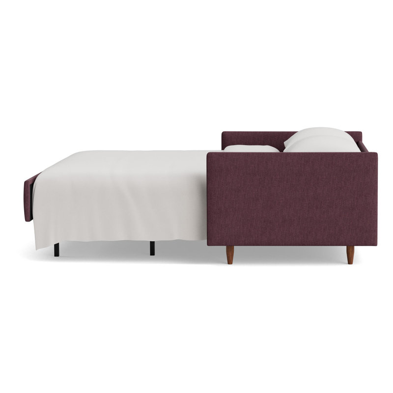 Skinny Fat Sofa Bed, Performance Weave - Aubergine
