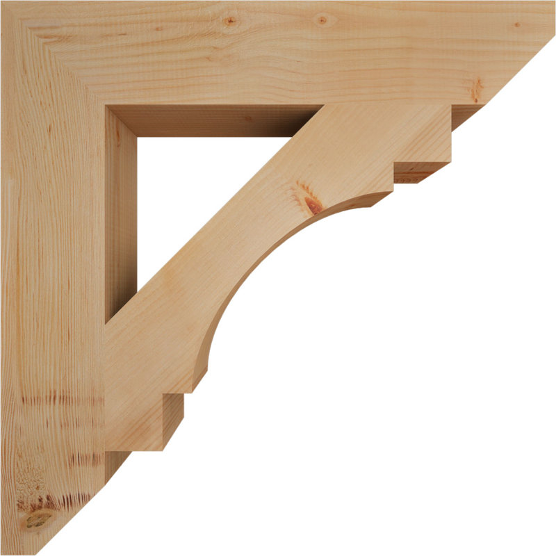 Support en bois / corbeau, Douglas (lisse), H 32 po x l 5,5 po x P 32 po