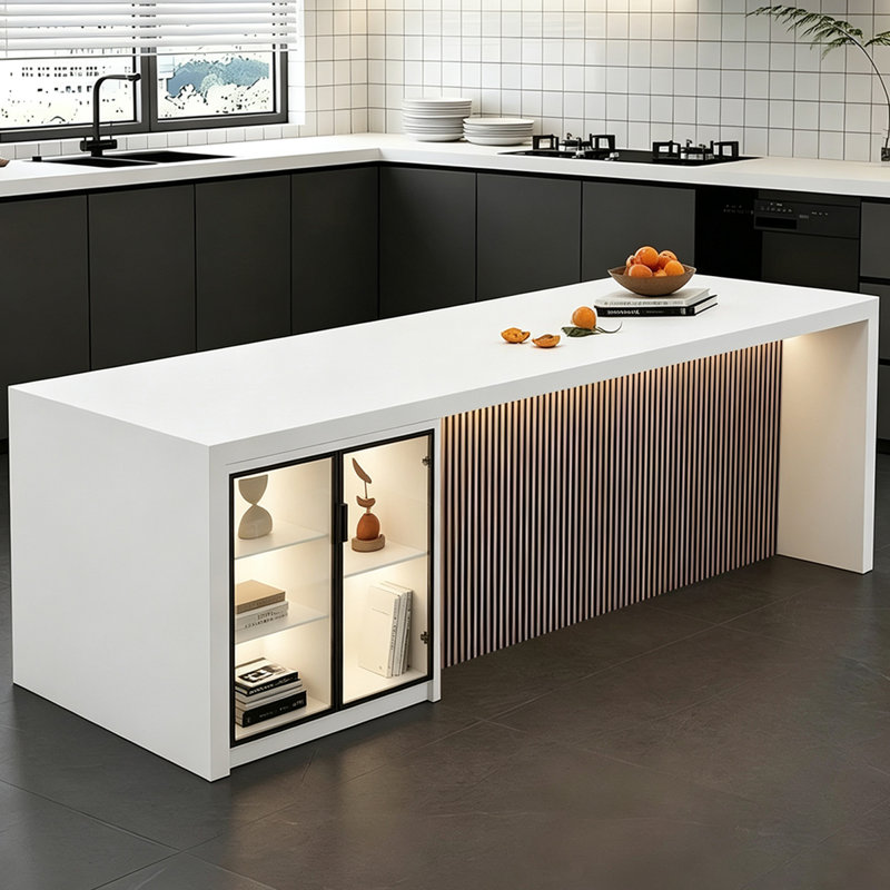 Îlot de cuisine 70,87 po, 35.43" H x70.87" W x23.62" D