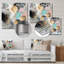 Rayures pastel grises et dorées Melody I - Décoration murale abstraite en métal-789482100
