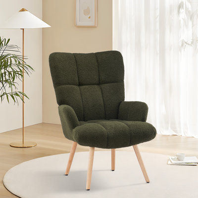 Fauteuil d'appoint en velours Teddy