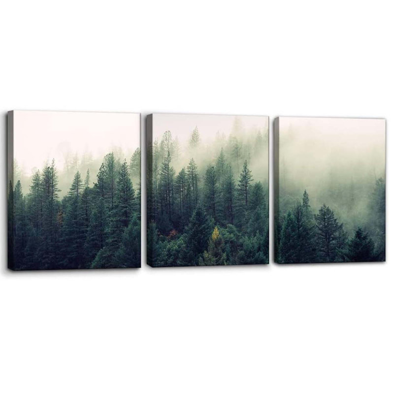 3 Piece Wrapped Canvas Print, 40 cm H x 90 cm W