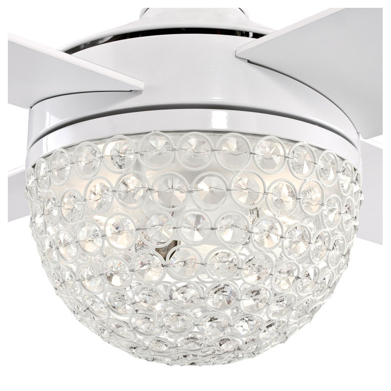 Franconia Ceiling Fan with Light Kit, White