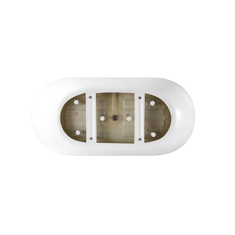 Sacha 71'' x 34'' Freestanding Soaking Acrylic Bathtub