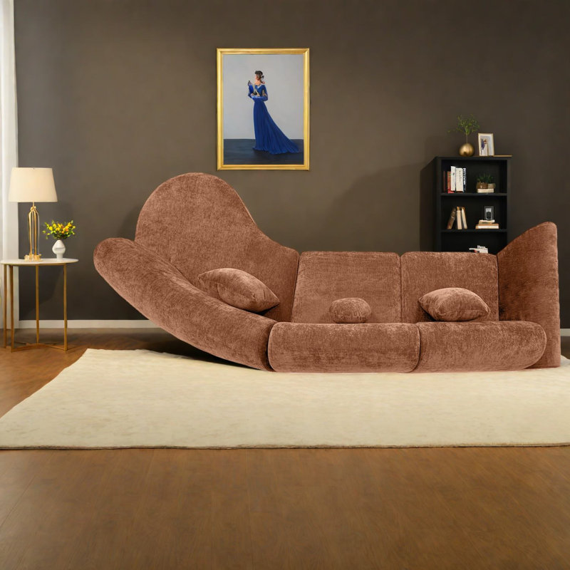 Canapé modulaire incurvé moderne, mousse spacieuse, ensemble de salon polyvalent