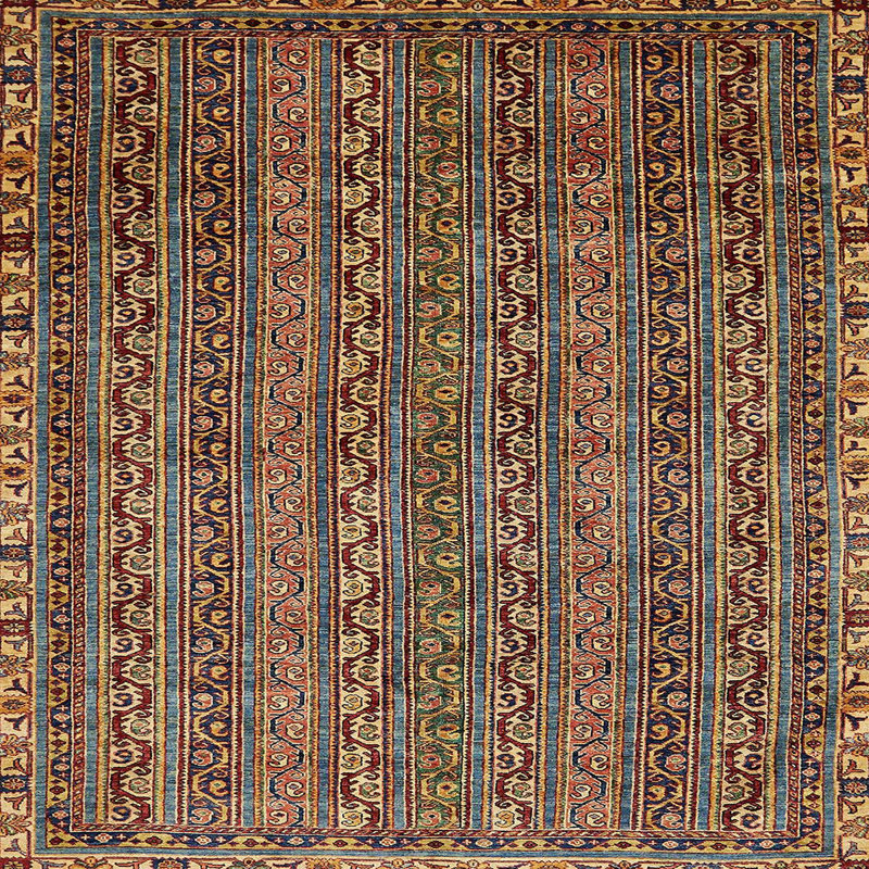 Wool Abstract Indoor Rug, Square 5'