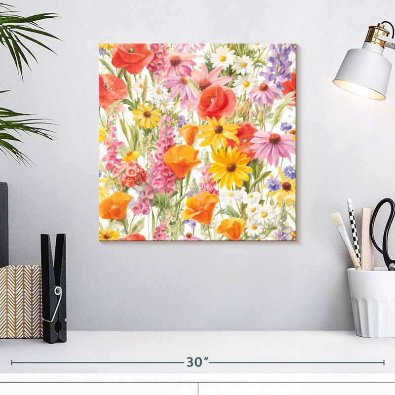 Harnek Wildflowers In Bloom Pattern I, 16'' H x 16'' W