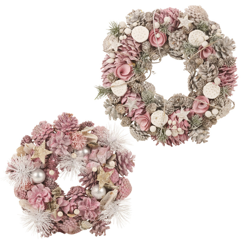 Pine Cone Wreath, 34cm H x 34cm W x 3cm D