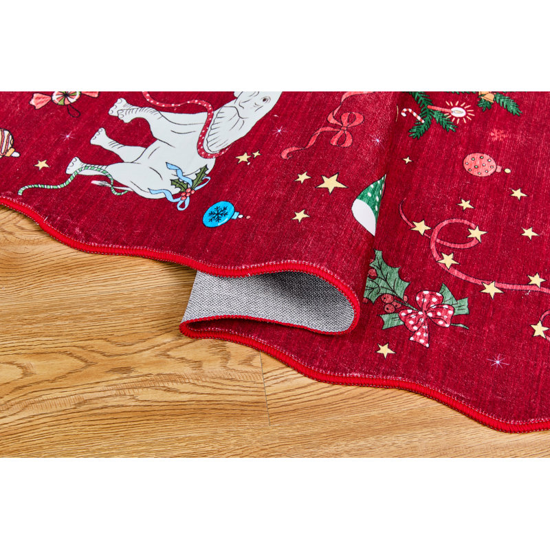 Rectangle Animal Print Washable Area Rug, 60x100cm