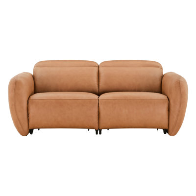 Astro 79'' Genuine Leather Power Reclining Sectional Loveseat