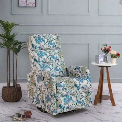Lakeidra Upholstered Swivel Recliner