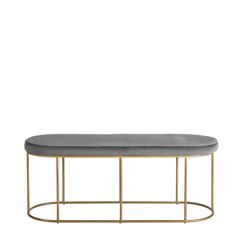 Krieg Iron Bench, Grey
