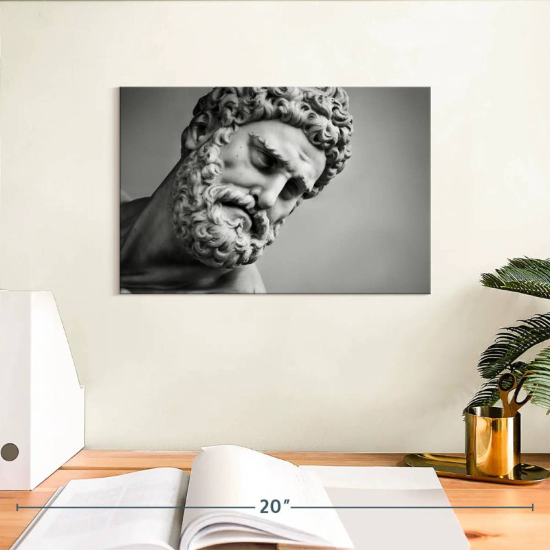 Sculpture Leisha Hercule antique, H 8 po x l 12 po