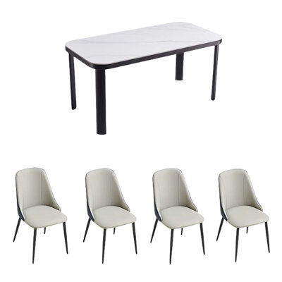 Modern simple rock plate dining table sets