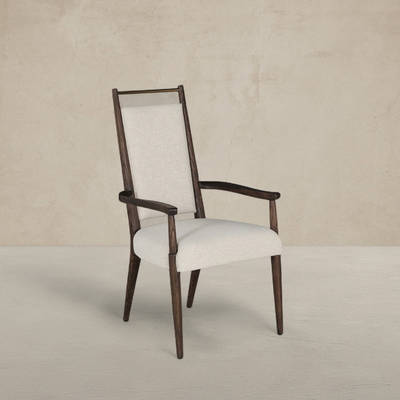 Highland Oak High Back Dining Arm Chair, Dusk