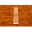 Tapis orange en laine noué à la main de conception unique 7 pi 10 po x 9 pi 7 po