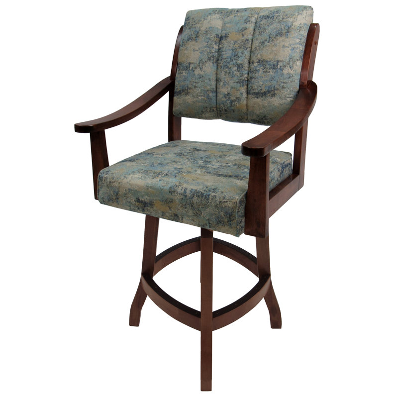 Tabouret de comptoir pivotant Valine, Tabouret de comptoir (siège d'une hauteur de 26 p, Brun