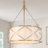 3-Light Drum Pendant Light with Fabric Shade