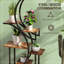Support pour plante en forme de S, tablette pour plante à 8 niveaux, support à plante d'angle pour plantes multiples
