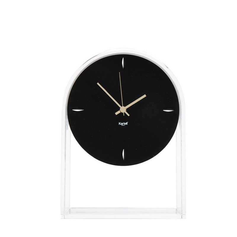 Air Du Temps Mechanical Clock, Crystal/Black