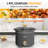 2 Quart Slow Cooker, Small Slow Cooker With Removable Ceramic Pot, Slow Cooker Food Warmer With 3 Heating Settings & Dishwasher Safe Glass Lid, Grey