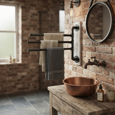 Porte-serviettes mural pour salle de bain