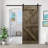 36'' x 84'' Solid Wood Paneled Painted with Installation Hardware Kit Barn Door-93778839