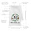 Serviette de thé sur mesure pour sac de cuisine de Noël, motif de couronne avec monogramme personnalisé pour décoration des Fêtes, paq. 1