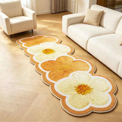 Tapis durable antidérapant à motif floral