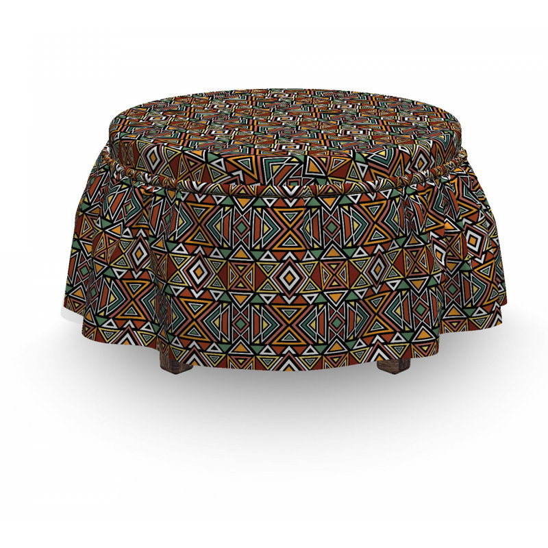 Housse pour repose-pieds triangles boho