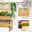 Jardinière en treillis à 2 niveaux, lit de jardin surélevé en bois, naturel-1685345473