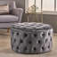 Velours gris avec revêtement - et repose-pieds confortable et polyvalent