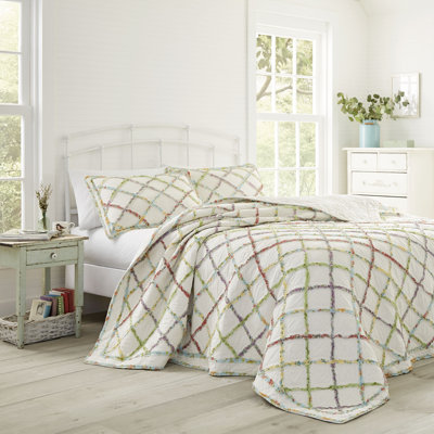 Laura Ashley Annabella White Cotton Throw Pillow